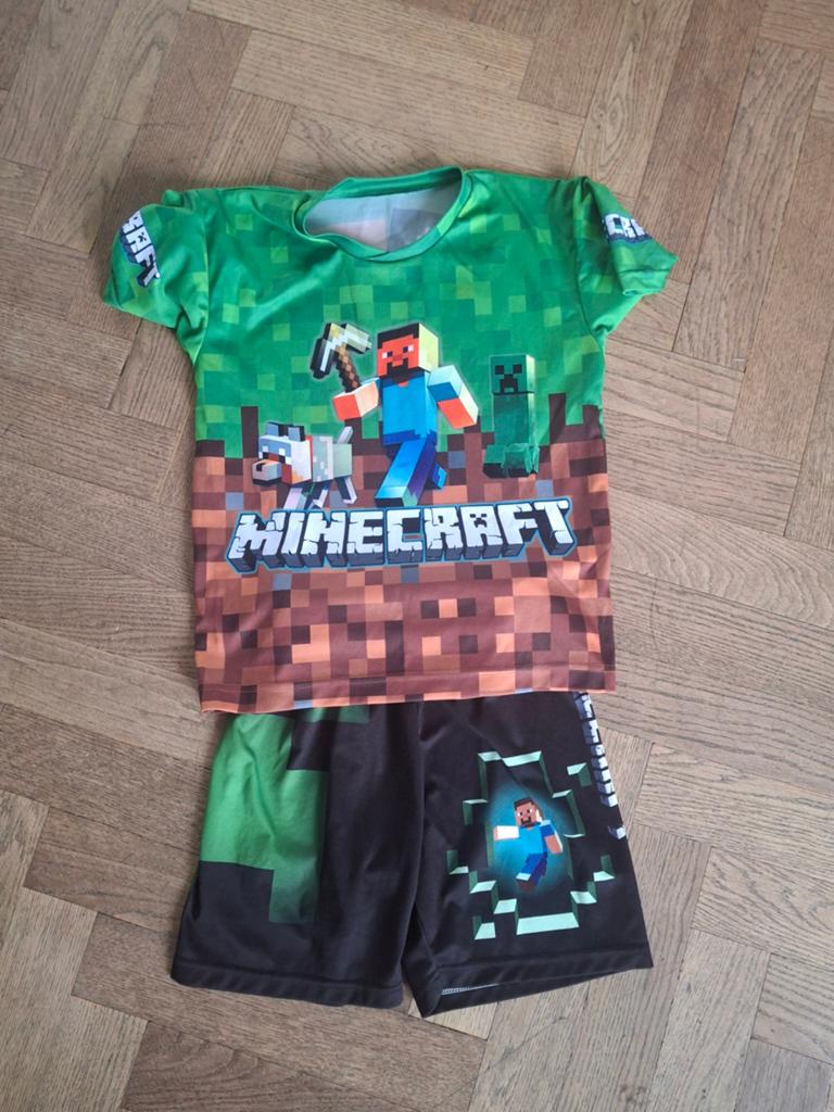 Minecraft pakje, polyester, maat 140-146, Ophalen of Verzenden, Zo goed als nieuw, Jongen, Setje