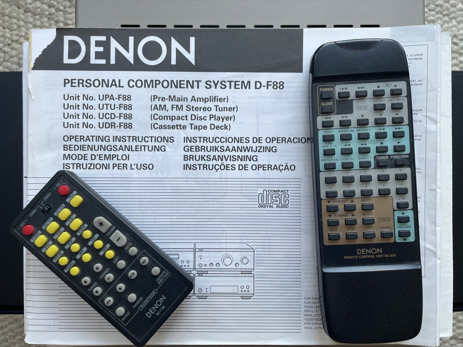 Denon D-F88 Personal Component System met Speakers, Ophalen, Gebruikt, Denon, Cd-speler