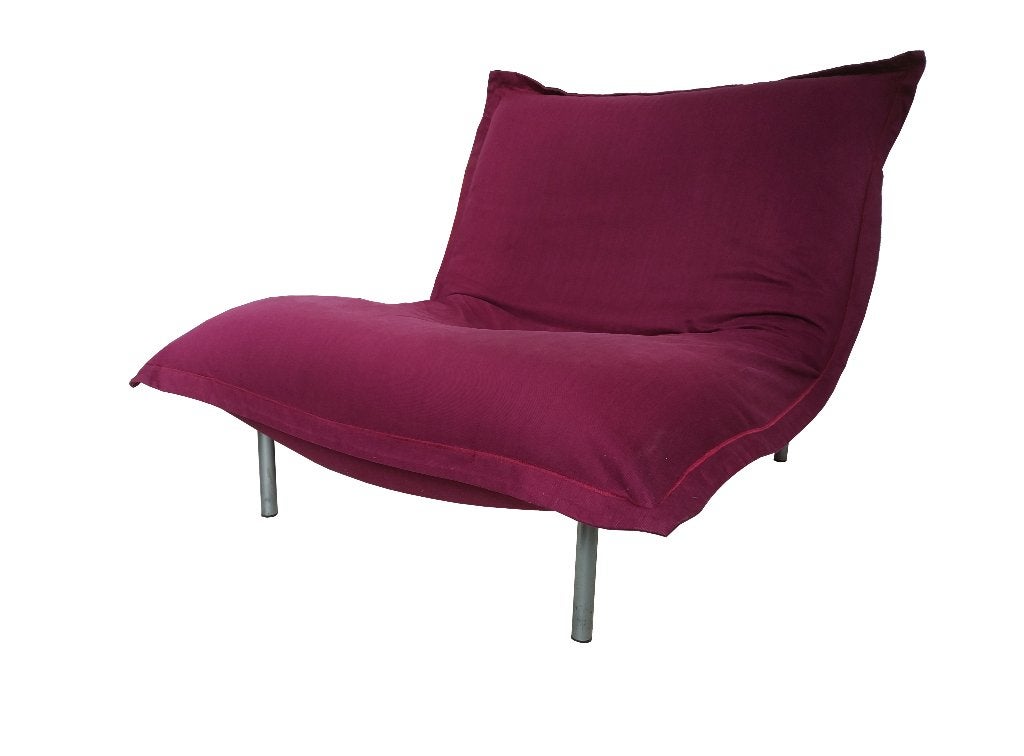 Schitterende Cinna Calin fauteuil design Pascal Mourgue, Ophalen, Gebruikt, 75 tot 100 cm, Metaal