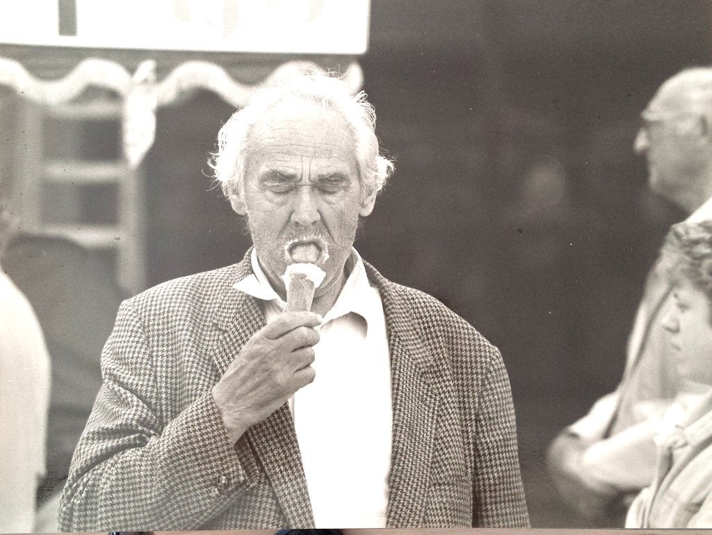 Ondertekende door de Auteur Robert Pot Unieke A3 Foto ijsje, Ophalen of Verzenden
