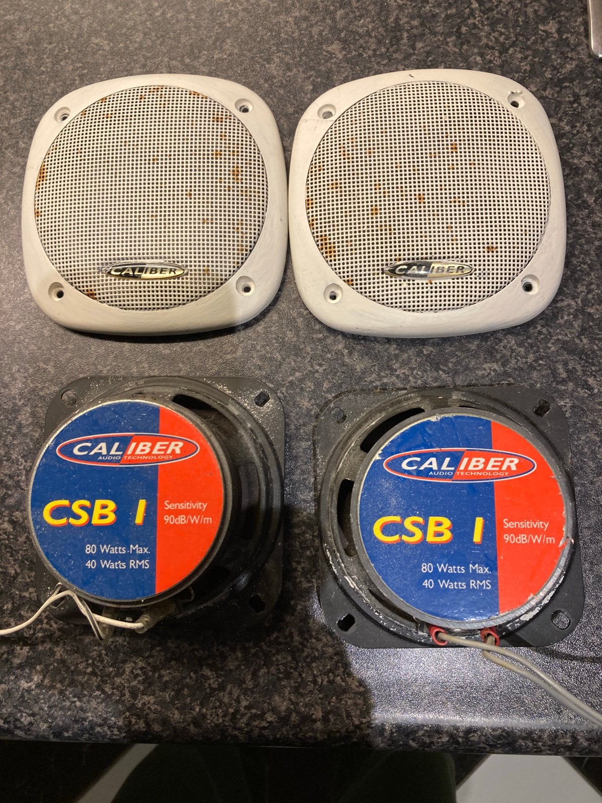 2 stuks Caliber CSB 1 luidsprekers 80 watt, Ophalen of Verzenden, Gebruikt, 60 tot 120 watt, Overige merken