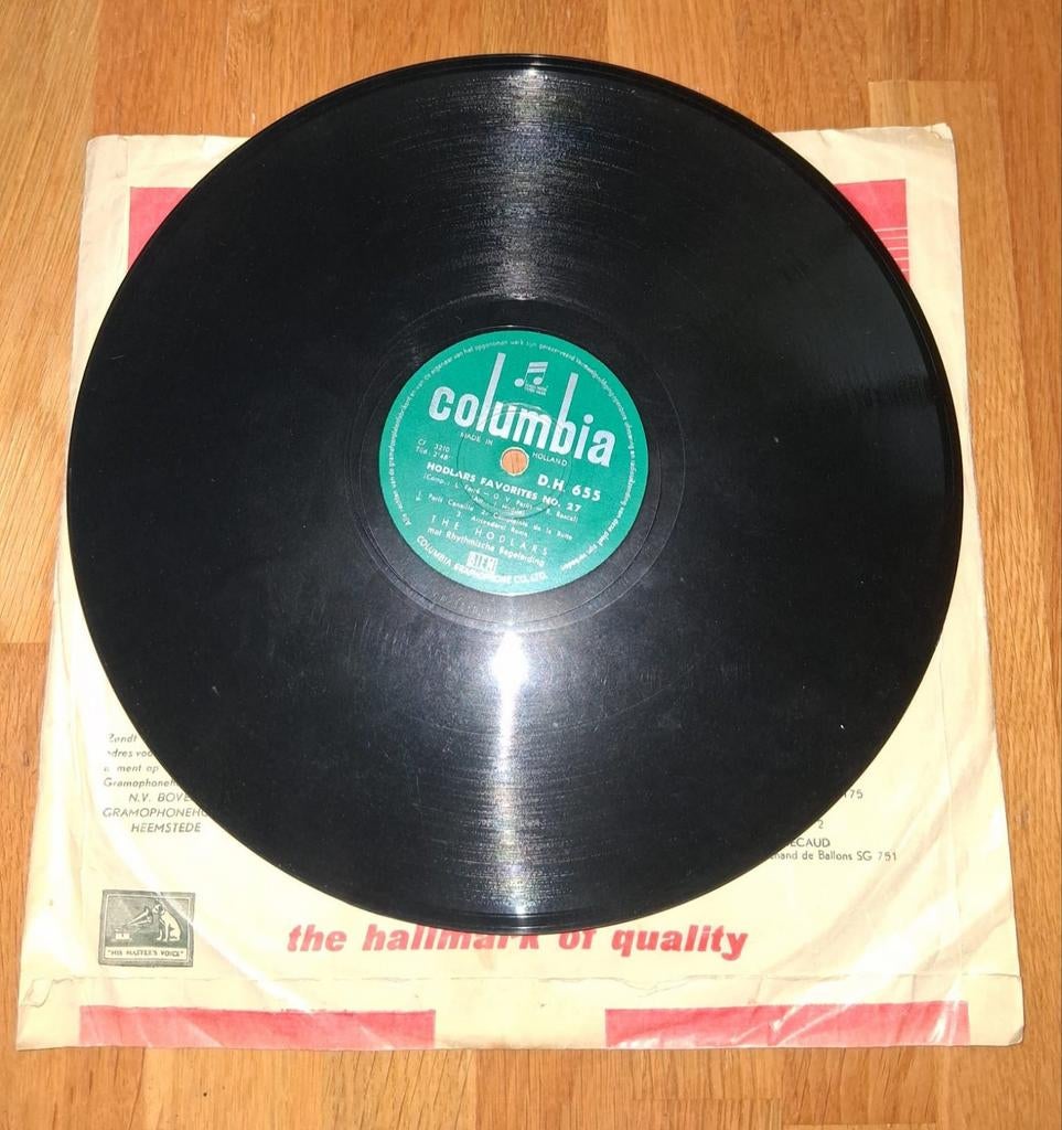 Columbia 78 toeren plaat - Hodlars Favorites No. 27 en 28, Ophalen of Verzenden, Voor 1960, Gebruikt, 10 inch