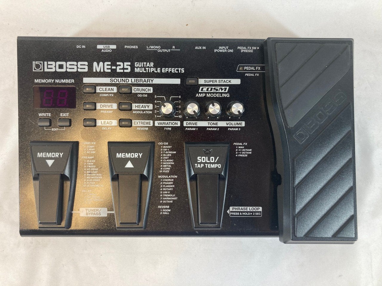 Boss ME-25 Multi-effect incl. adapter - Uitstekende staat, Ophalen of Verzenden, Zo goed als nieuw, Multi-effect