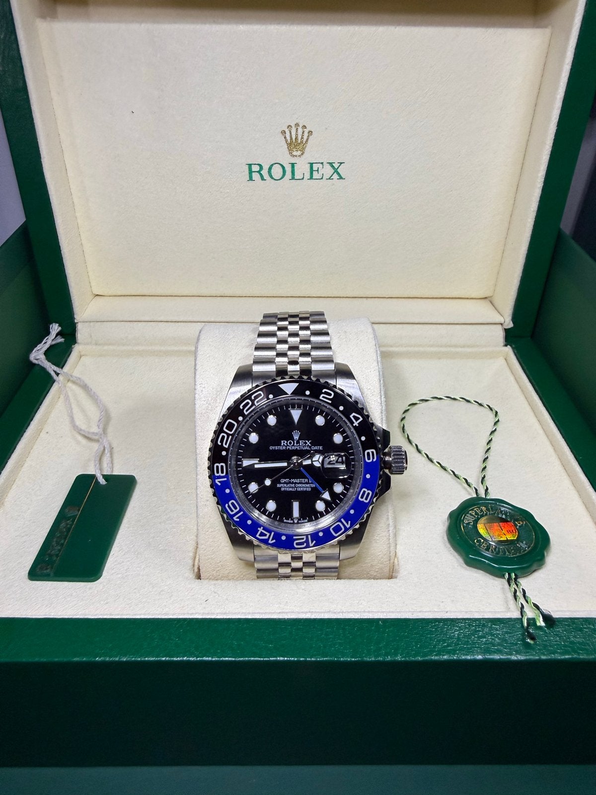 Rolex GMT-Master II 'Batman' (Batgirl) - Zo goed als nieuw, Ophalen of Verzenden, Zo goed als nieuw