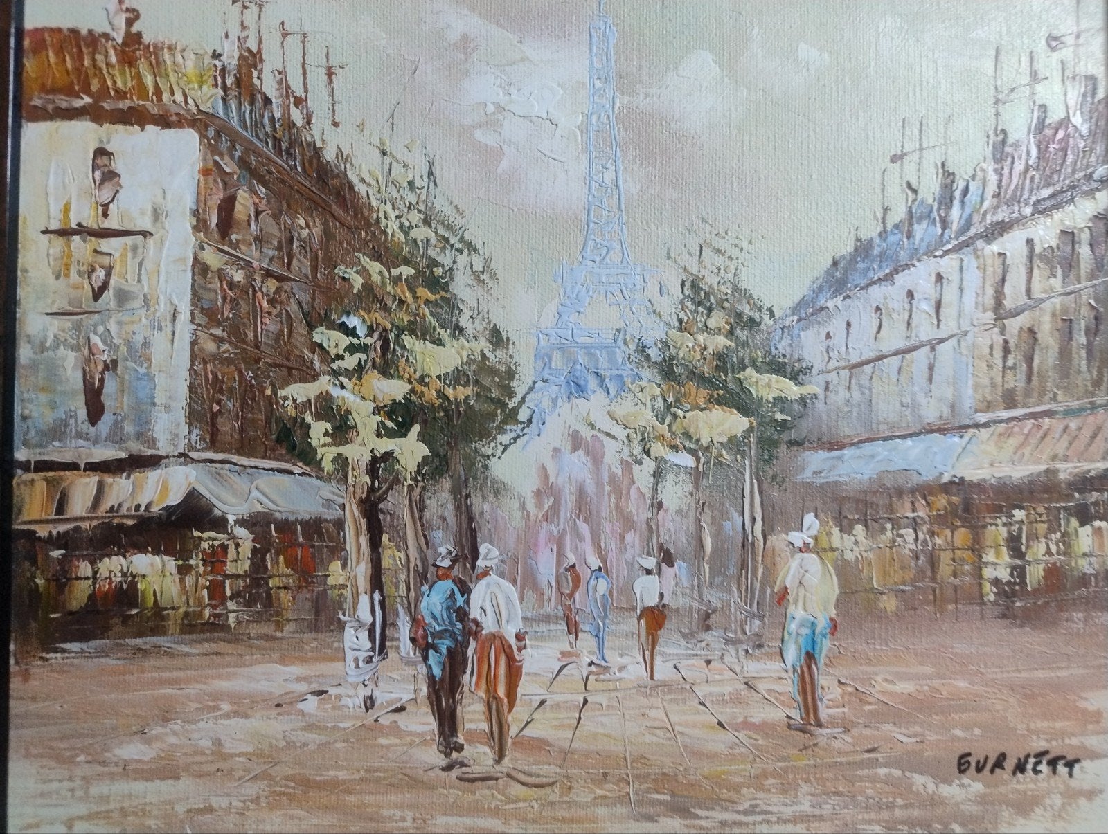 Impressionistisch stadsgezicht Parijs door Caroline Burnett, Antiek en Kunst, Ophalen of Verzenden