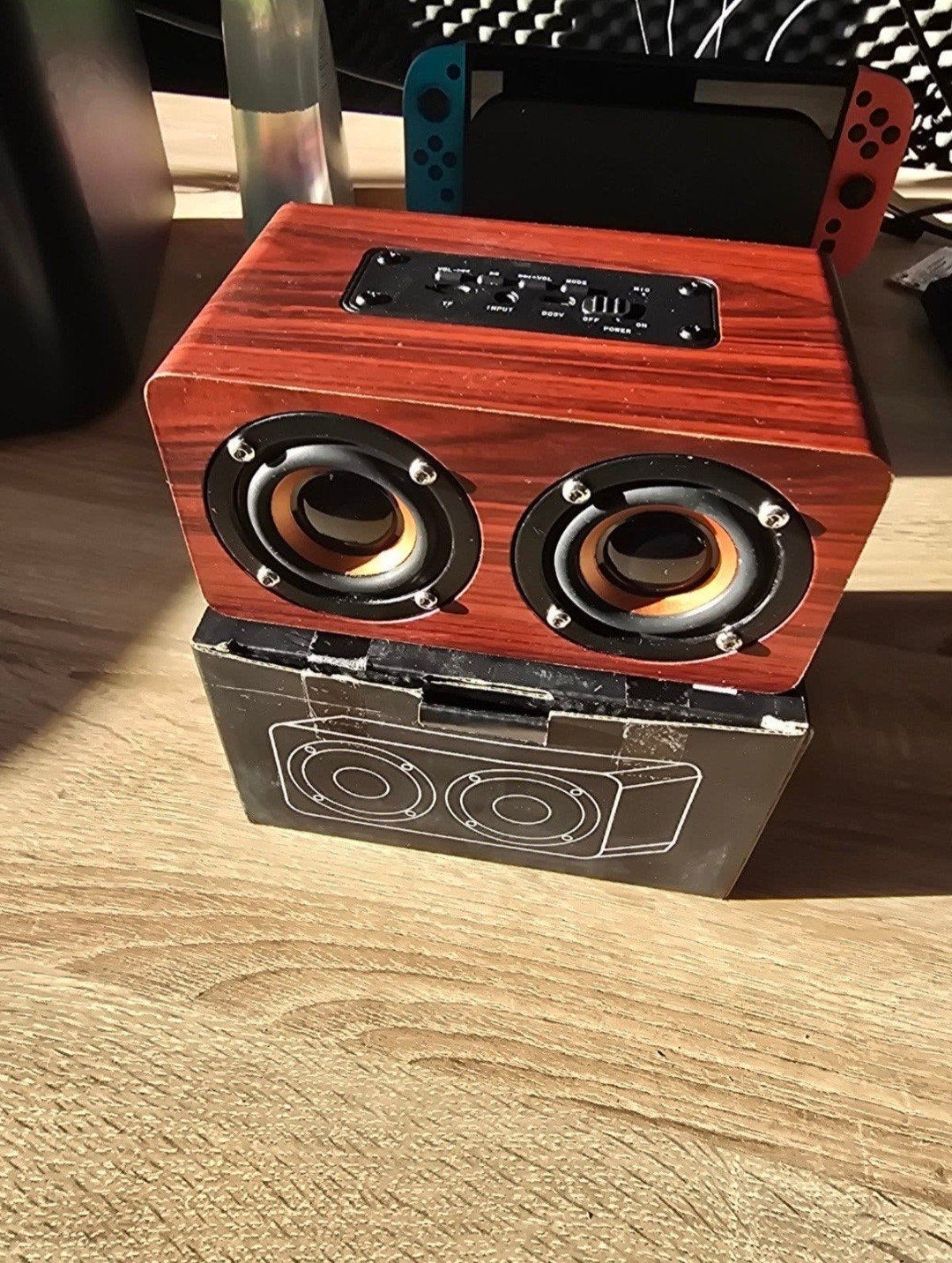 Retro Houten Bluetooth Speaker met MicroSD & AUX-ingang, Ophalen of Verzenden