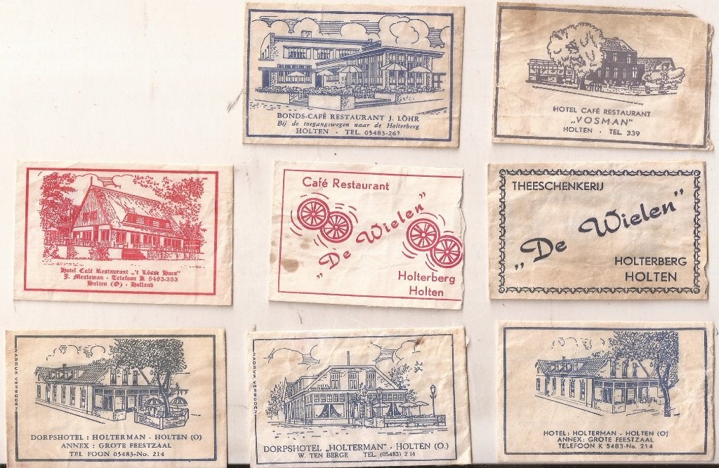 Holten 8 suikerzakjes 50/60er jaren, Ophalen of Verzenden, Nederland