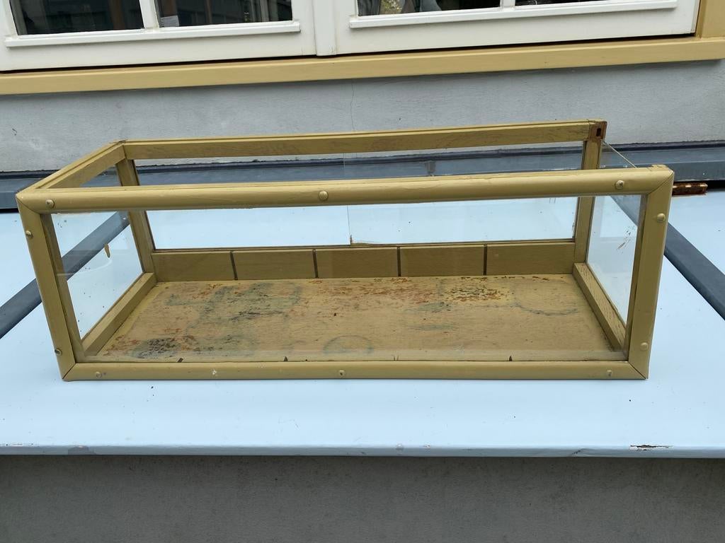 Kleine Antieke Bakkers-Snoepgoed toonbankvitrine uit winkel, Ophalen of Verzenden