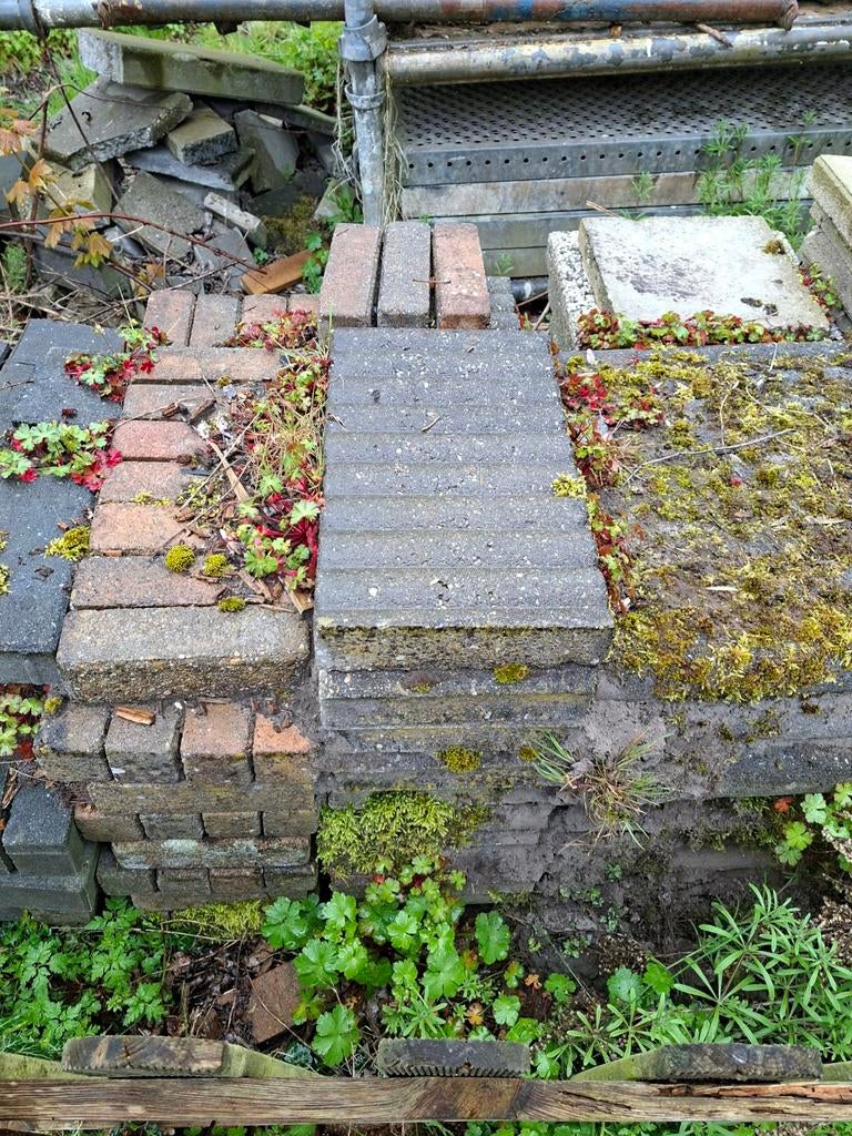 Grijze betonnen borderrand 25x50 cm - 18 stuks, Ophalen of Verzenden, Gebruikt, Beton, Overige typen