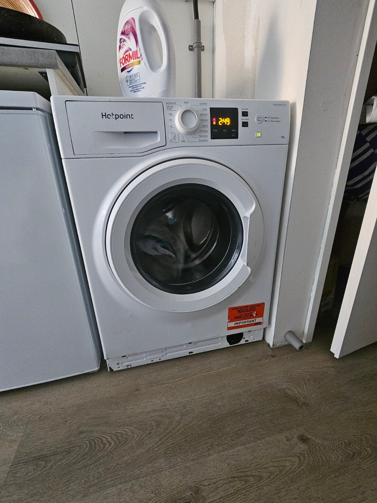 Hotpoint Voorlader Wasmachine - Zo goed als nieuw, Ophalen, Zo goed als nieuw, 1200 tot 1600 toeren