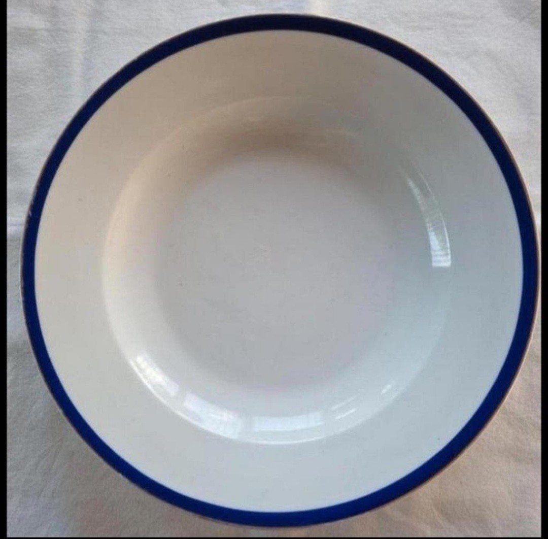 Royal Epiag Eich Czechoslovakia schaal kobalt blauwe rand, Antiek en Kunst, Ophalen of Verzenden