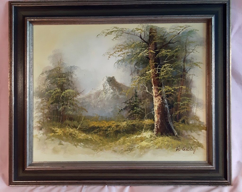 Klassiek natuurgezicht - schilderij van Howard Gailey, Antiek en Kunst, Doek, Impressionistisch, Ophalen of Verzenden, Landschap