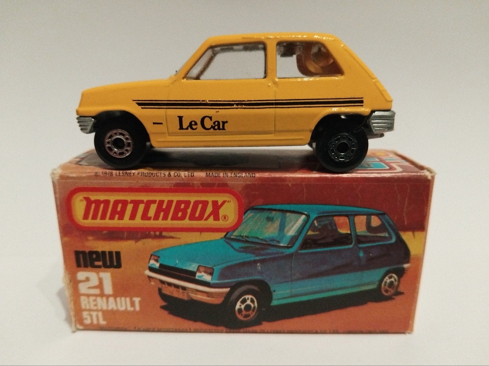 Matchbox #21 Renault 5 TL Le Car geel Superfast  3INCH, Ophalen of Verzenden, Zo goed als nieuw, Auto