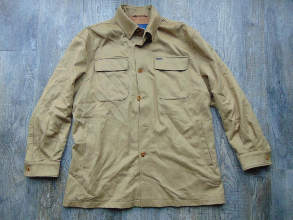 Façonnable overshirt bruin 100% wol maat XL zomerjas / vest, Façonnable, Bruin, Maat 56/58 (XL), Ophalen of Verzenden