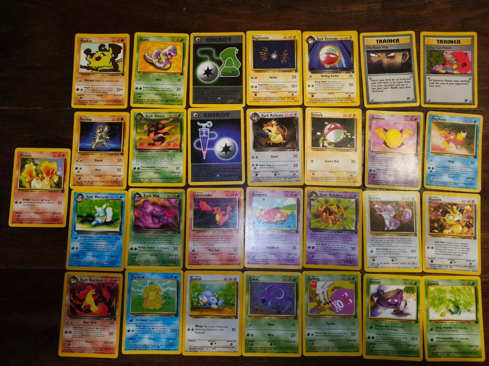 Pokémon Team Rocket Kaarten (29 stuks), Ophalen of Verzenden, Gebruikt, Meerdere kaarten