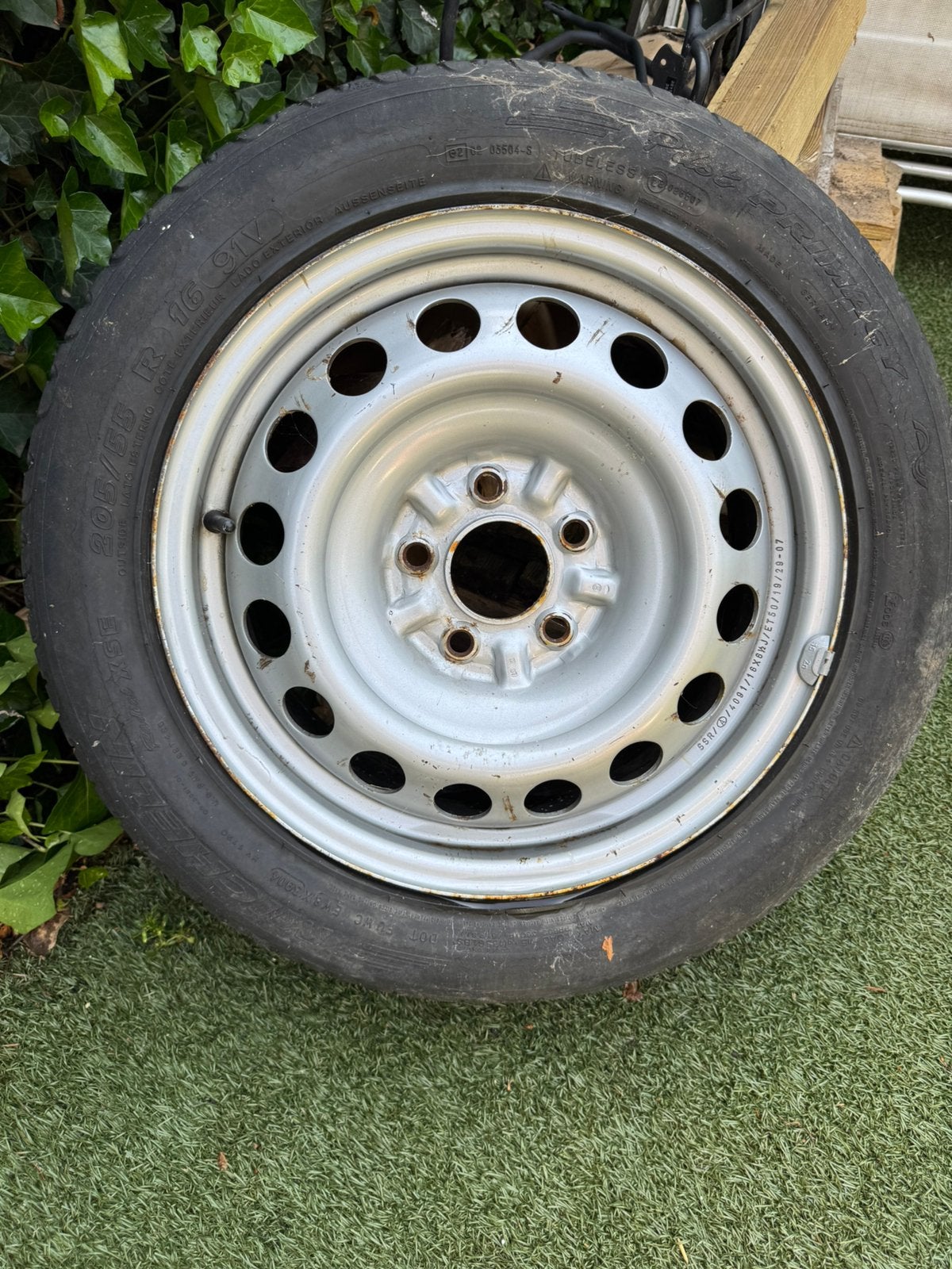 Reserve band velg Renault Megane 4 steek 5x114,5 205/55R16, Ophalen, 16 inch, Banden en Velgen, 205 mm