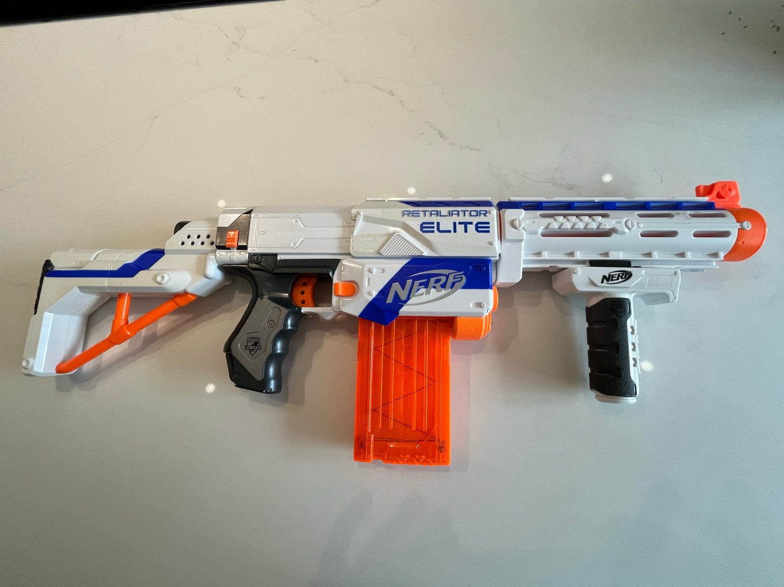 NERF Elite Retaliator pistool (zonder pijltjes), Ophalen of Verzenden, Gebruikt, Jongen of Meisje