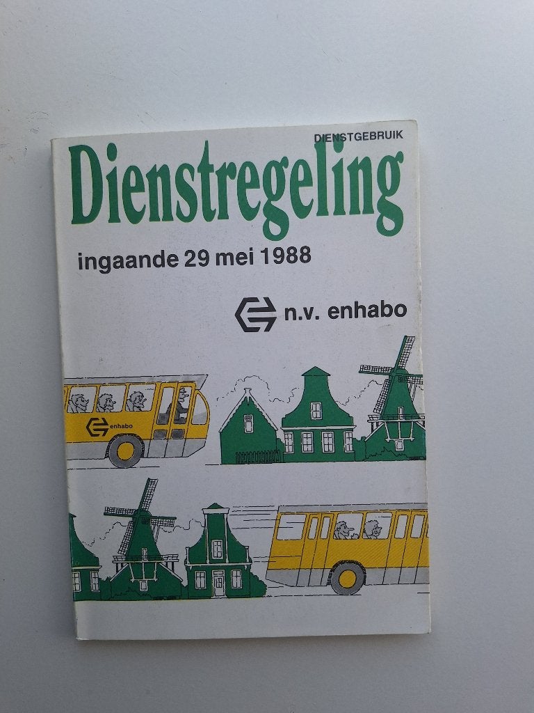 ENHABO ZAANDAM DIENSTREGELING INGAANDE - 29 MEI 1988, Ophalen of Verzenden, Gebruikt, Bus of Metro, Boek of Tijdschrift