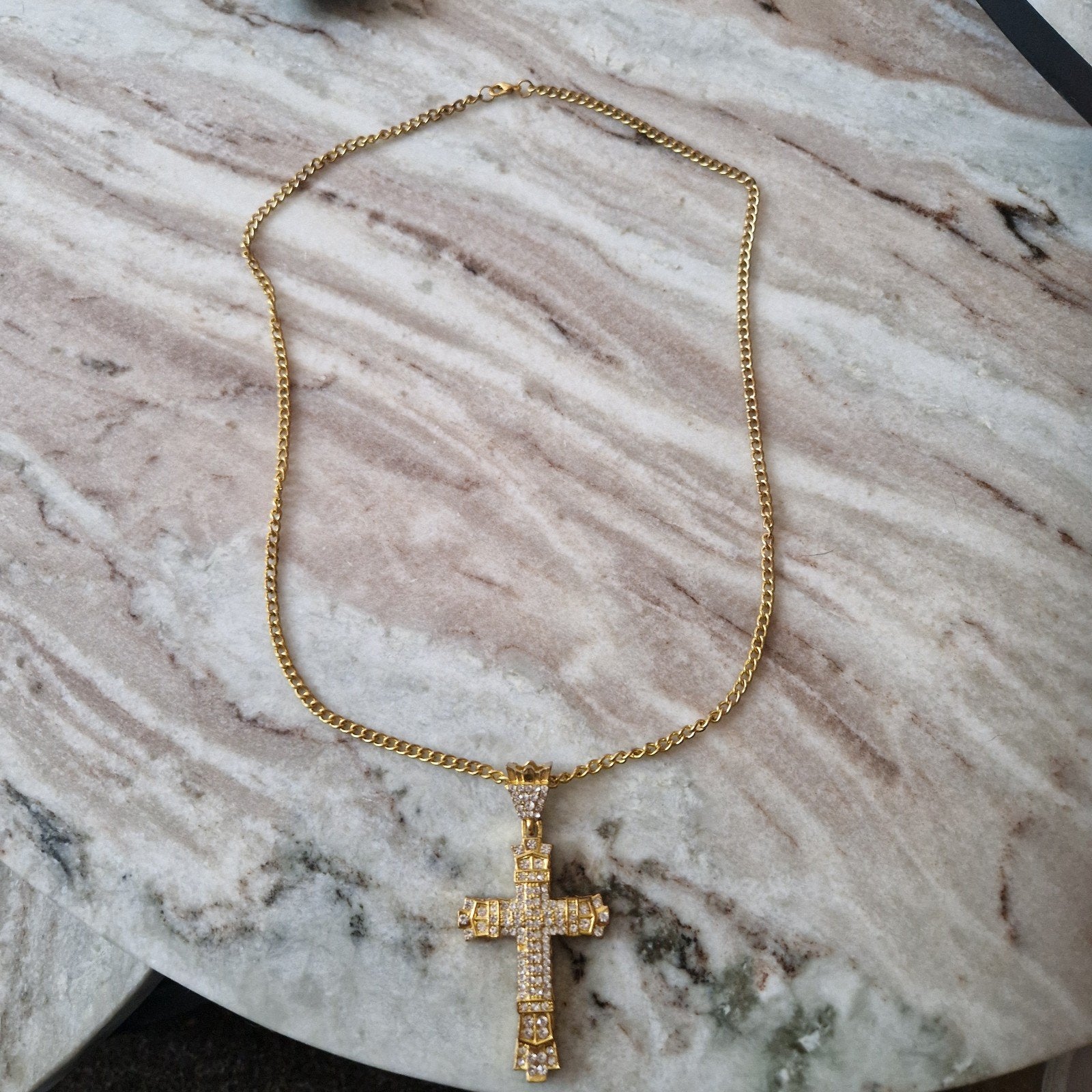 kruis ketting, Overige kleuren, Nieuw, Ophalen of Verzenden, Overige materialen
