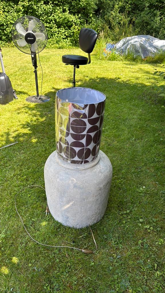 Staande lamp stenen pot, Ophalen, Nieuw
