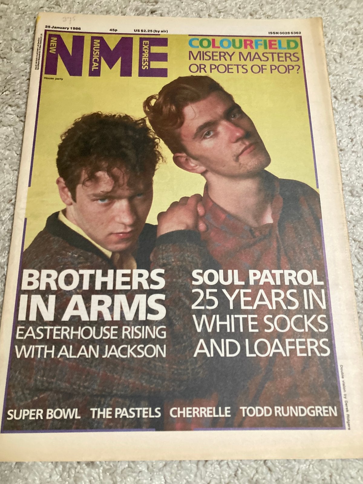 NME 1986 TODD RUNDGREN Easterhouse COLOURFIELD, Ophalen of Verzenden, Zo goed als nieuw, Muziek, Film of Tv