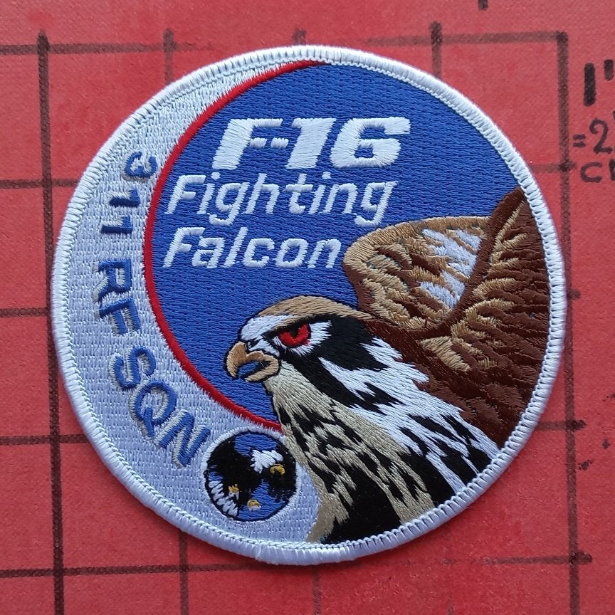 KLU LUCHTMACHT EMBLEEM PATCH 311 SQUADRON F-16 SWIRL VOLKEL, Verzamelen, Ophalen of Verzenden, Luchtmacht, Nederland, Embleem of Badge