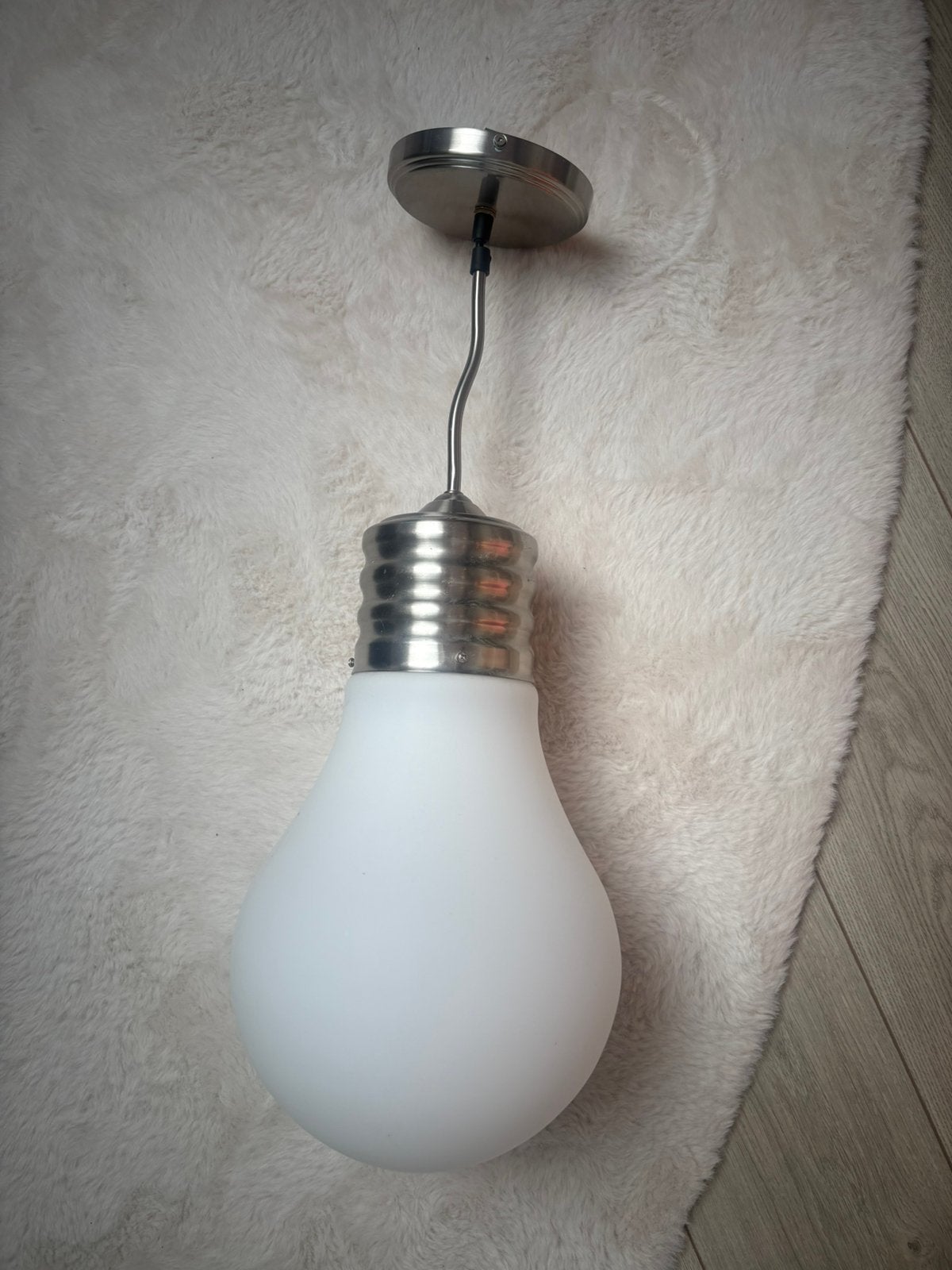 Hanglamp XXL bolletje, Ophalen, Zo goed als nieuw, Glas