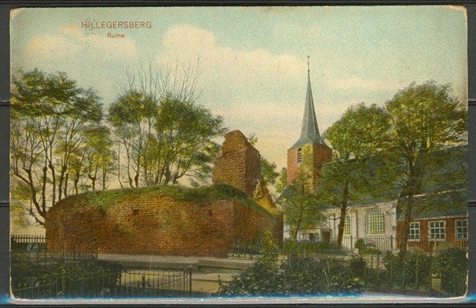 Rotterdam 1910 Hillegondakerk + Ruine Ansichtkaart a-2b  jdu, Ophalen of Verzenden, Voor 1920, Gelopen, Zuid-Holland