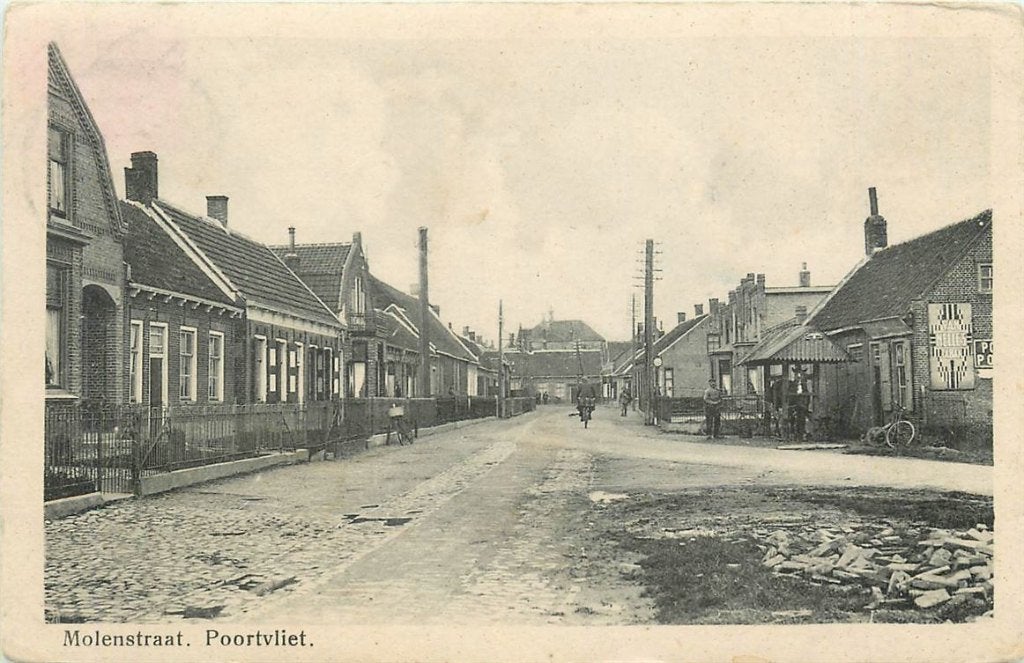 378-322-041 Poortvliet Molenstraat, Verzamelen, Ansichtkaarten | Nederland, Verzenden, Voor 1920, Zeeland