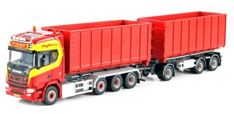 WSI SCANIA + CONTAINER TRAILER + 40M3 CONTAINER- THEUNISSEN, Wsi, ., Nieuw, Ophalen of Verzenden