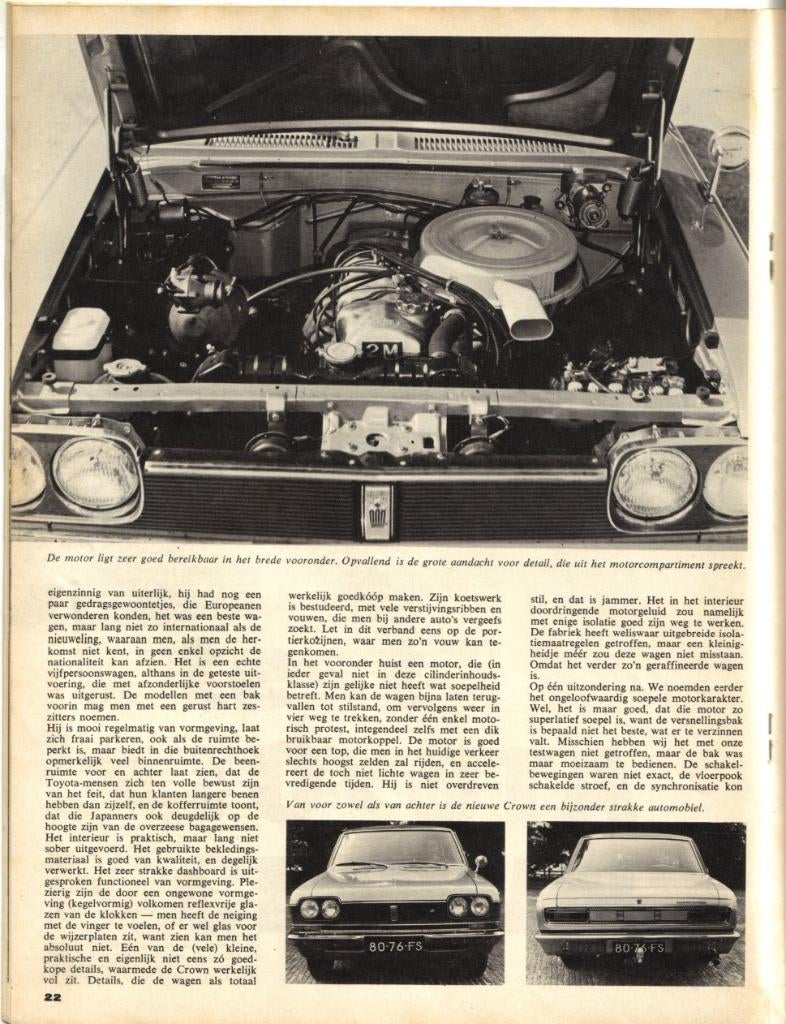 Autovisie test Toyota Crown 2300 de Luxe 1968, Ophalen of Verzenden, Gelezen, Toyota