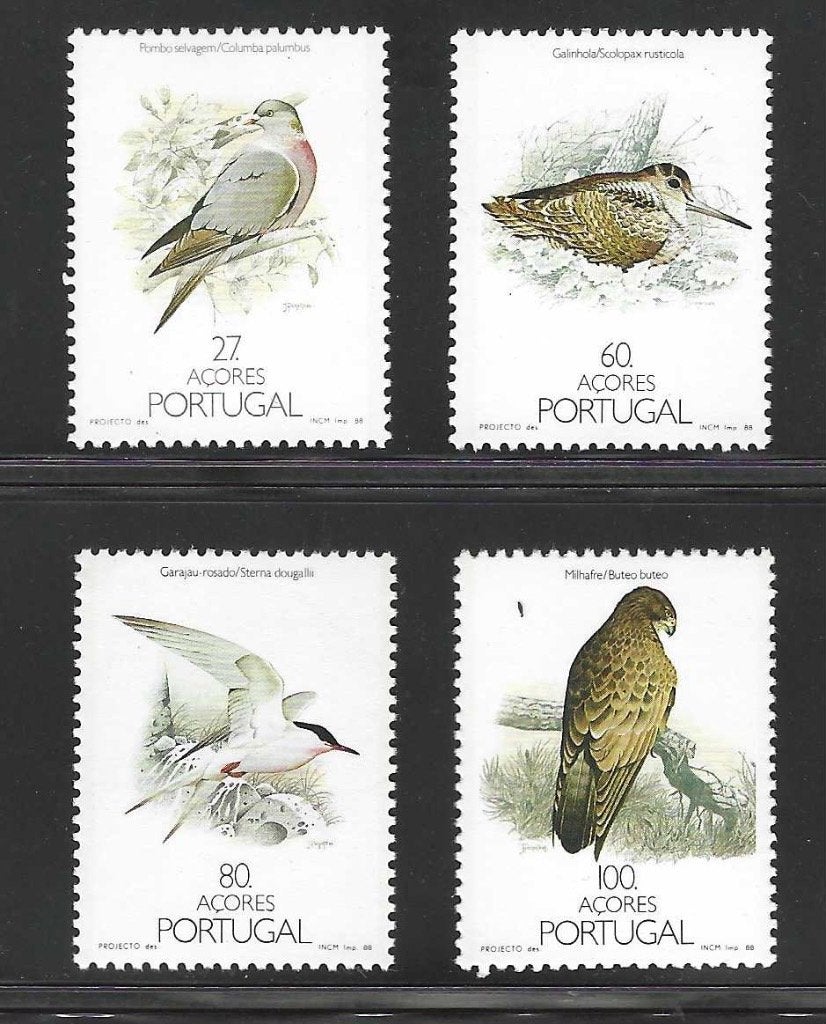 Azoren Portugal 391-394 vogels fauna 1988 serie PF, Ophalen of Verzenden, Postfris, Dier of Natuur