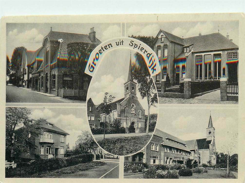 304-211-049 Spierdijk Groeten uit, Verzamelen, Ansichtkaarten | Nederland, Verzenden, Voor 1920, Noord-Holland