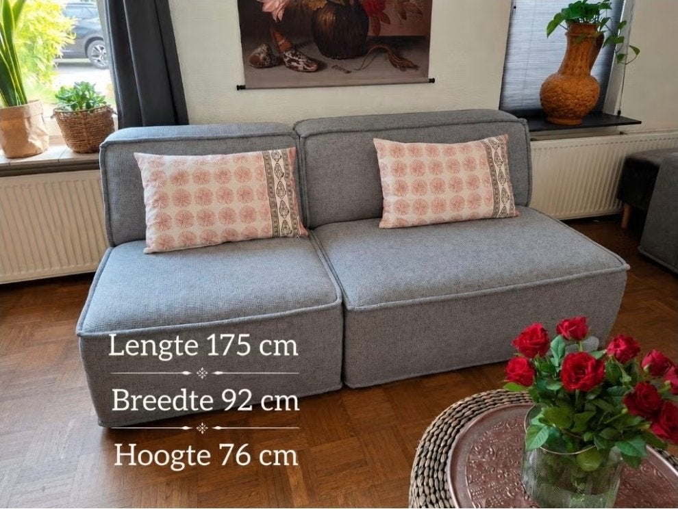 2 bankjes, Huis en Inrichting, Banken | Bankstellen, Ophalen, Tweepersoons, 75 tot 100 cm, Zo goed als nieuw