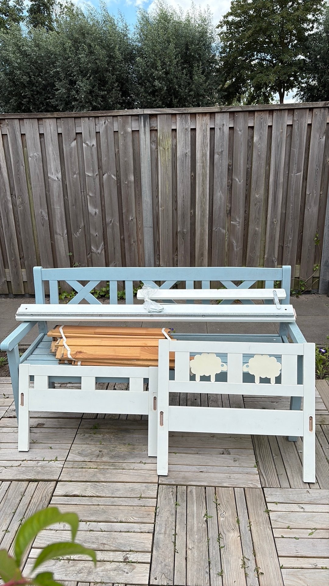 Bedframe kinderbed, Ophalen, Gebruikt, Wit, Hout