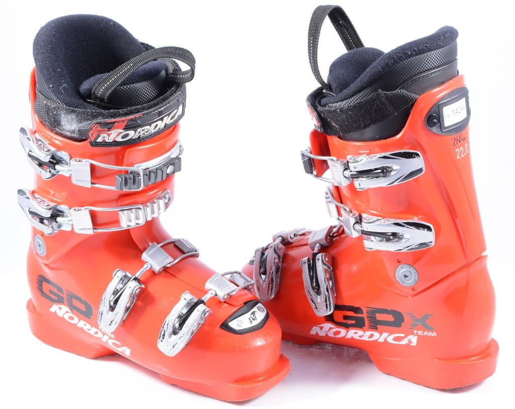 33 34 36,5 37 EU kinder skischoenen NORDICA GPX TEAM, Gebruikt, 100 tot 140 cm, Schoenen, Ophalen of Verzenden