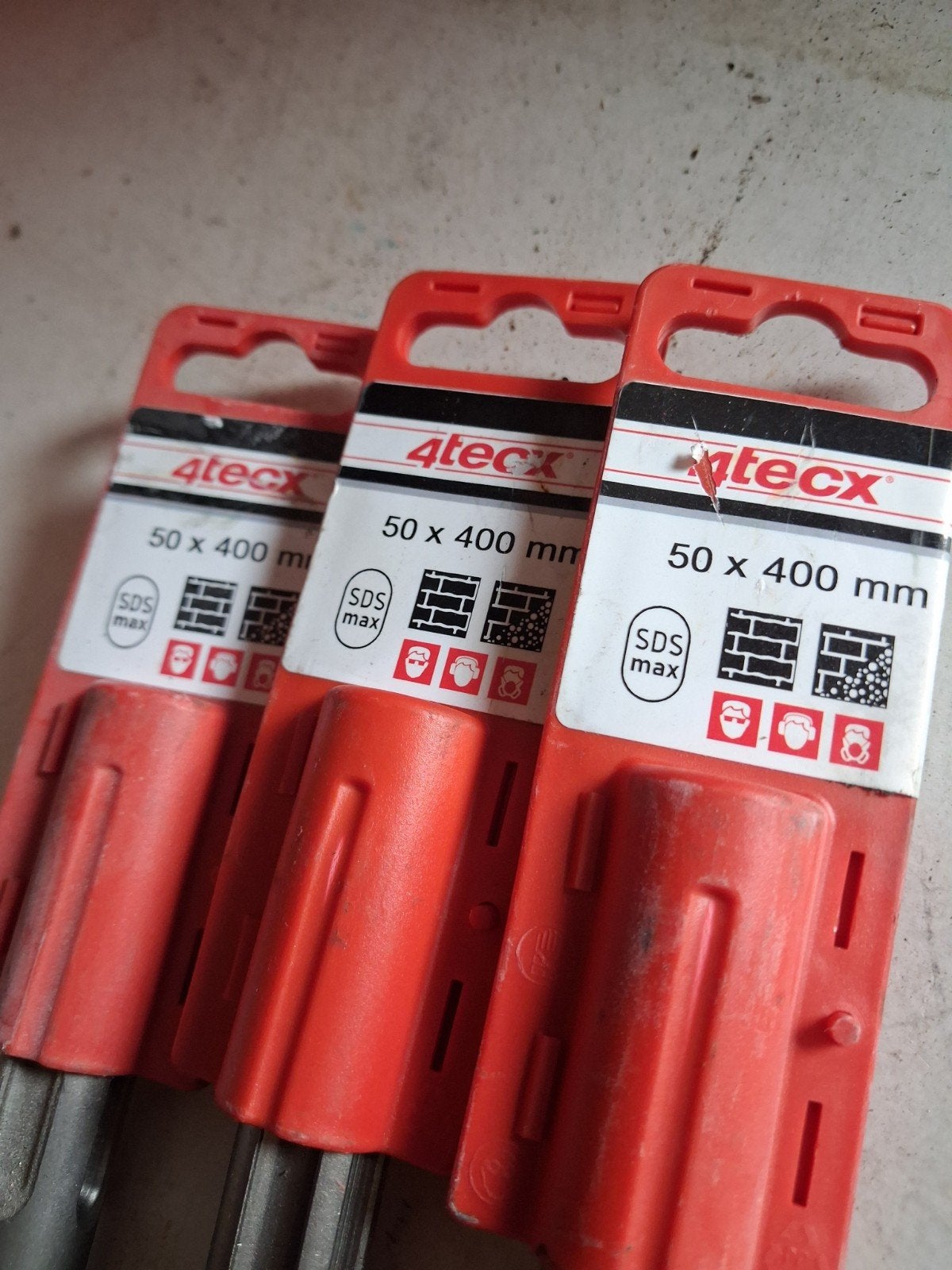 3x 4tecx SDS Max Beitels 50x400mm - Nieuw, Ophalen of Verzenden, Nieuw