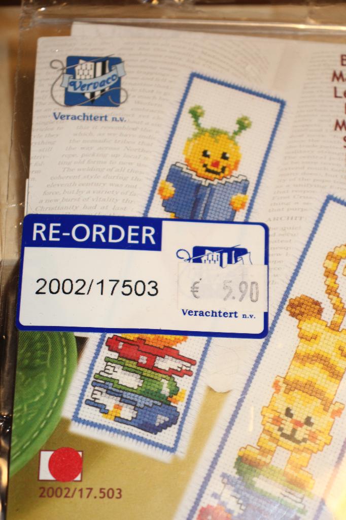 Borduurpatroon boekenlegger rups. Alleen patroon #4213, Ophalen of Verzenden, Nieuw, Handborduren, Patroon