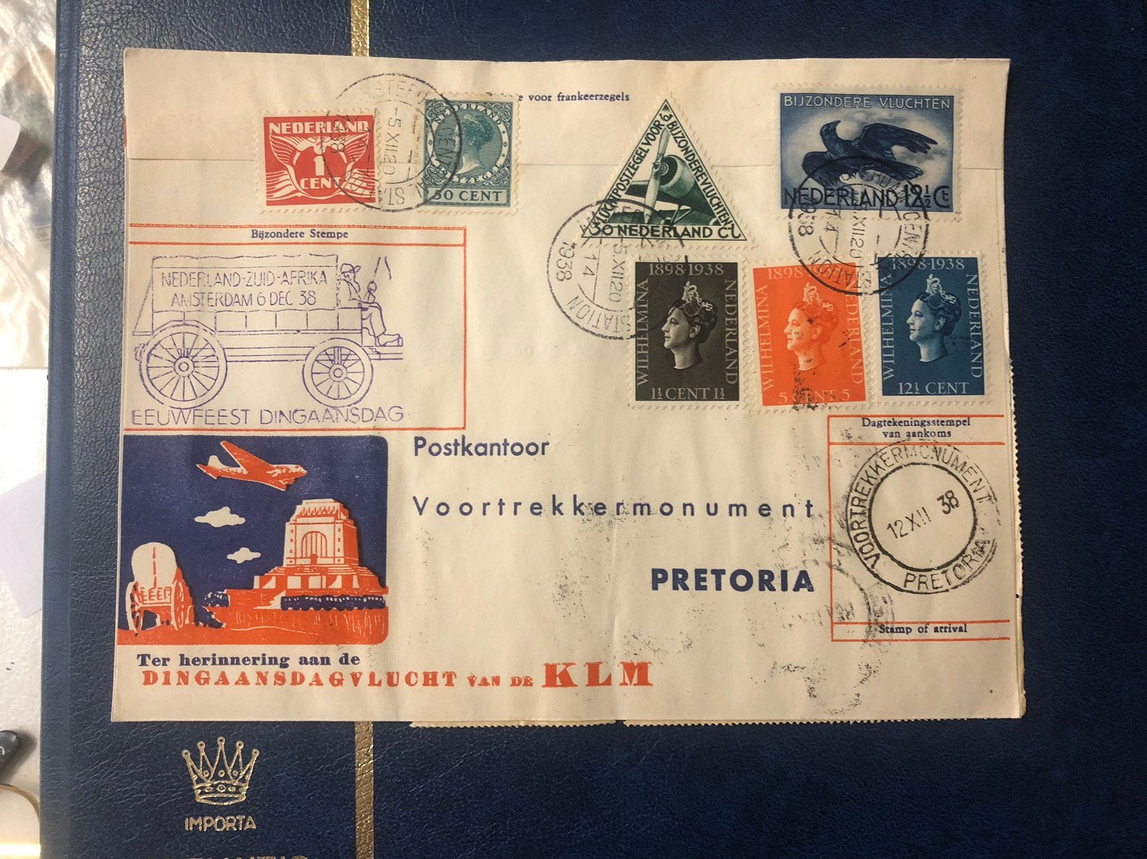 168 Ned. 1938 DINGAANSDAGBLUCHT, Postzegels en Munten, Brieven en Enveloppen | Nederland, Ophalen of Verzenden