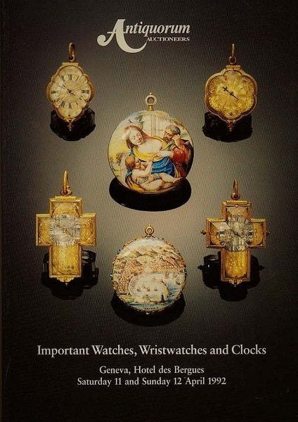 Important Watches, Wristwatches and Clocks 12 April 1992, Ophalen of Verzenden, Zo goed als nieuw, Overige onderwerpen