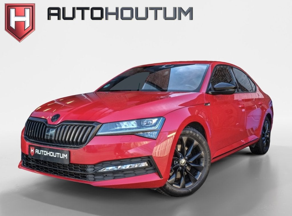 Skoda Superb 1.5 TSI 150pk Automaat, Sportline, Trekhaak, Auto's, 730 kg, 4 cilinders, Leder en Stof, Origineel Nederlands