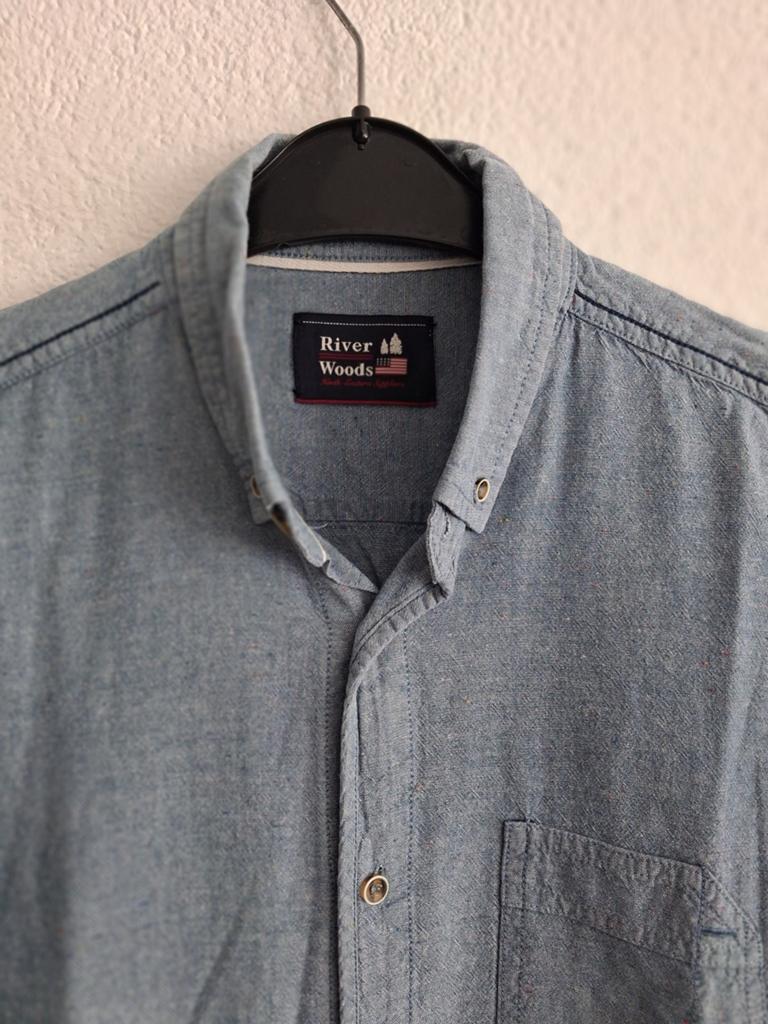 River  Woods  Hemd Maat  M, Kleding | Heren, Overhemden, Ophalen of Verzenden, Zo goed als nieuw, Blauw
