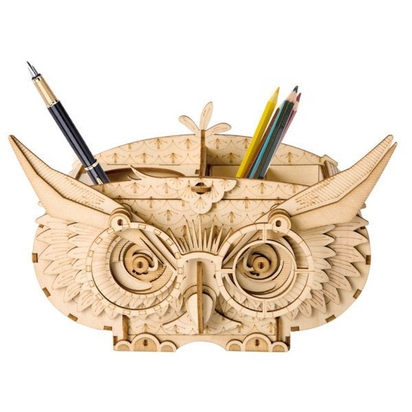 Robotime Owl Storage Box TG405 Bouwpakket Nieuw, ROKR, Gebouwen, Nieuw, Meerkleurig