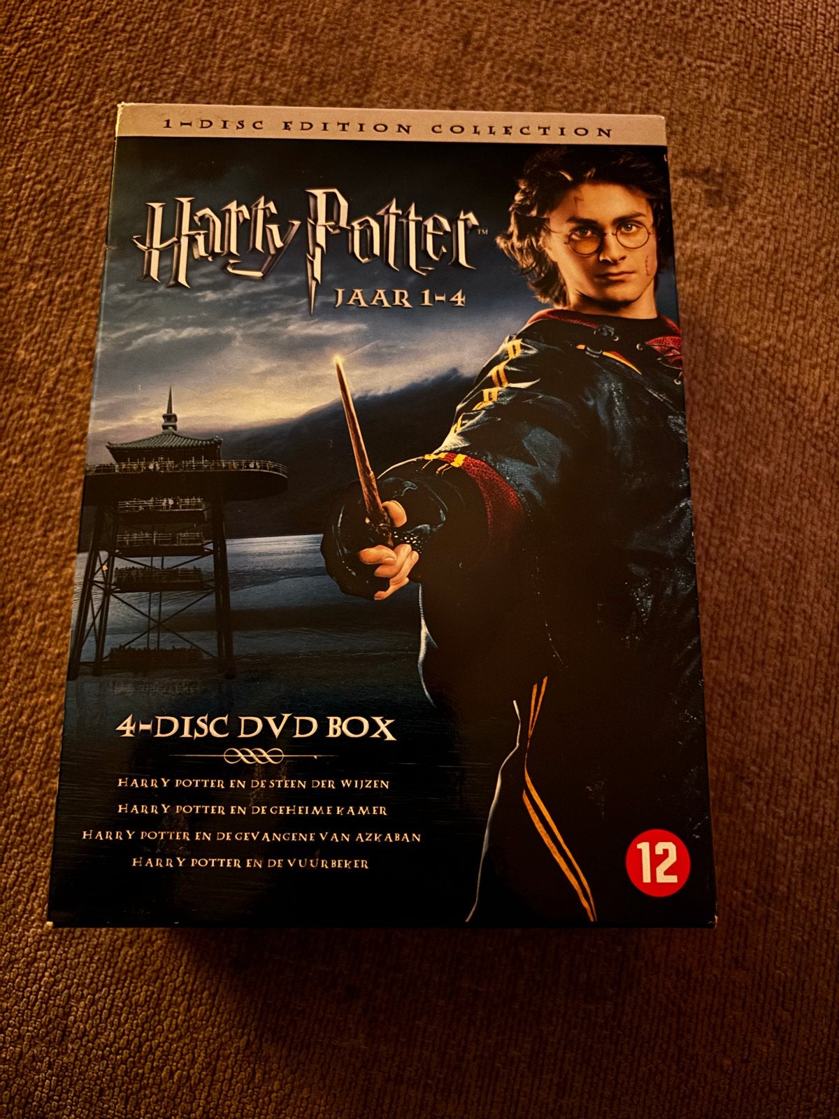 Harry Potter Jaren 1-4 DVD Boxset - 4-Disc Editie, Cd's en Dvd's, Nederlands, Ophalen of Verzenden, Vanaf 12 jaar, Inclusief doosje