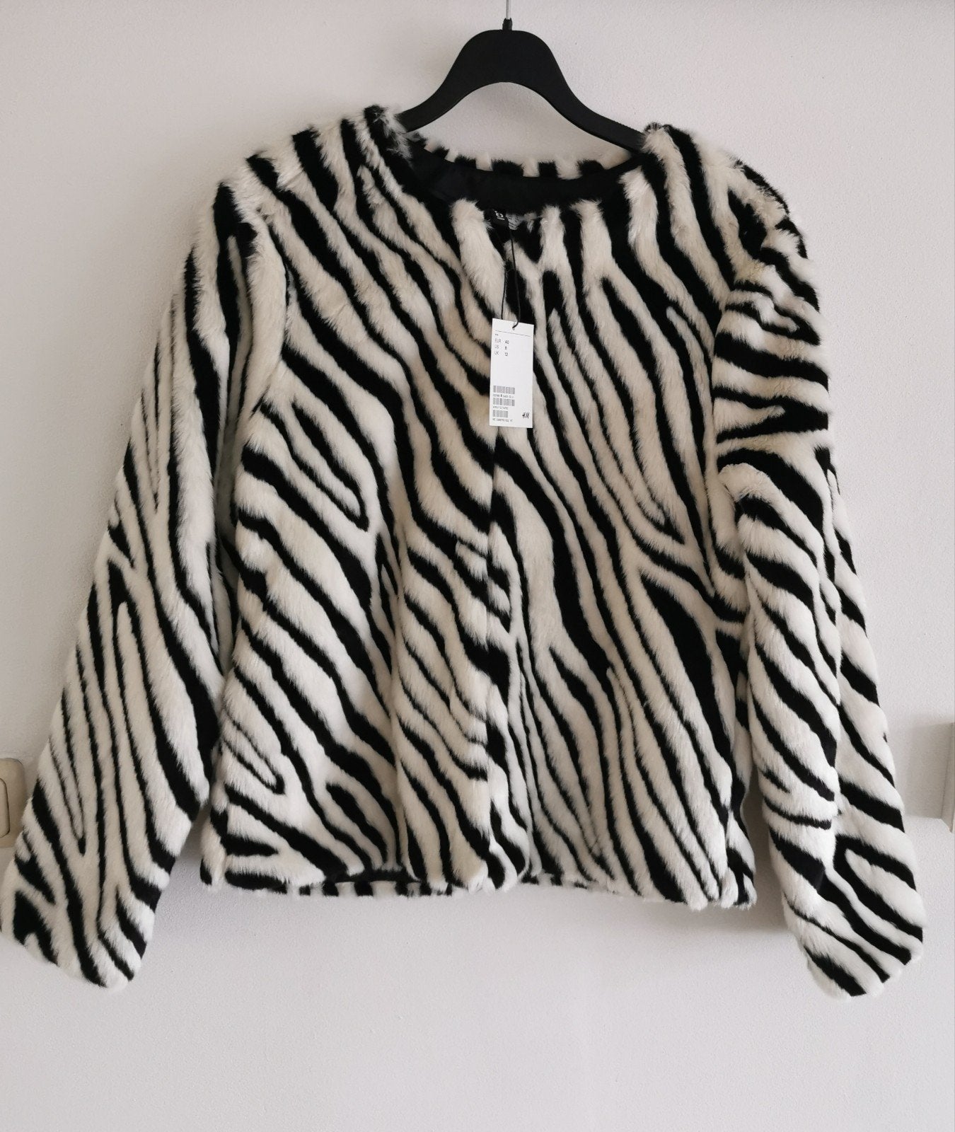 H&M imitatie bontjas mt. 40, Maat 38/40 (M), H&M, Overige kleuren, Verzenden