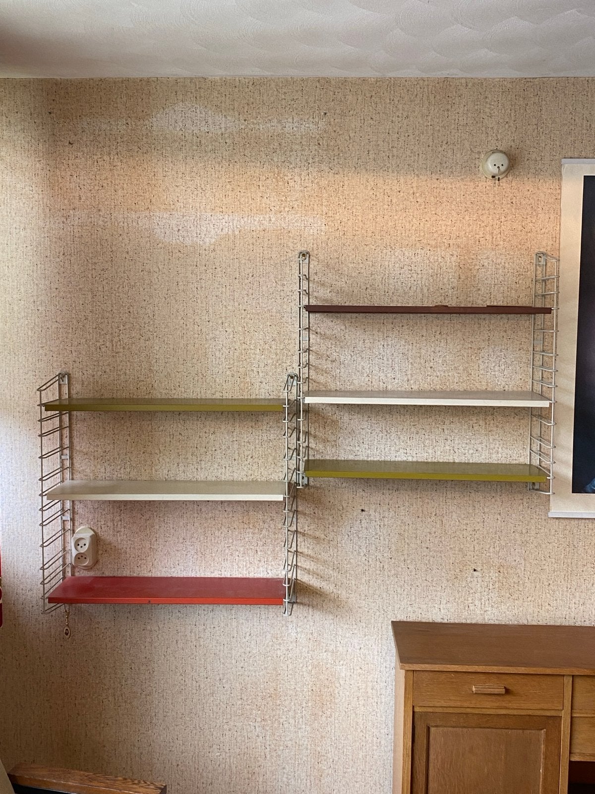 Vintage Tomado wandsysteem - 4 rekken, Met plank(en), Gebruikt, 150 tot 200 cm, Ophalen of Verzenden