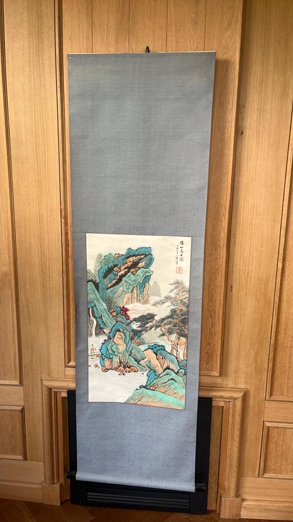 Chineze gesigneerde scroll, Ophalen of Verzenden