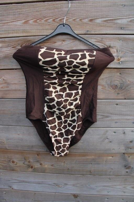 Badpak bruin/ beige Livera mt 42C Vaste prijs, Bruin, Badpak, Ophalen of Verzenden, Zo goed als nieuw