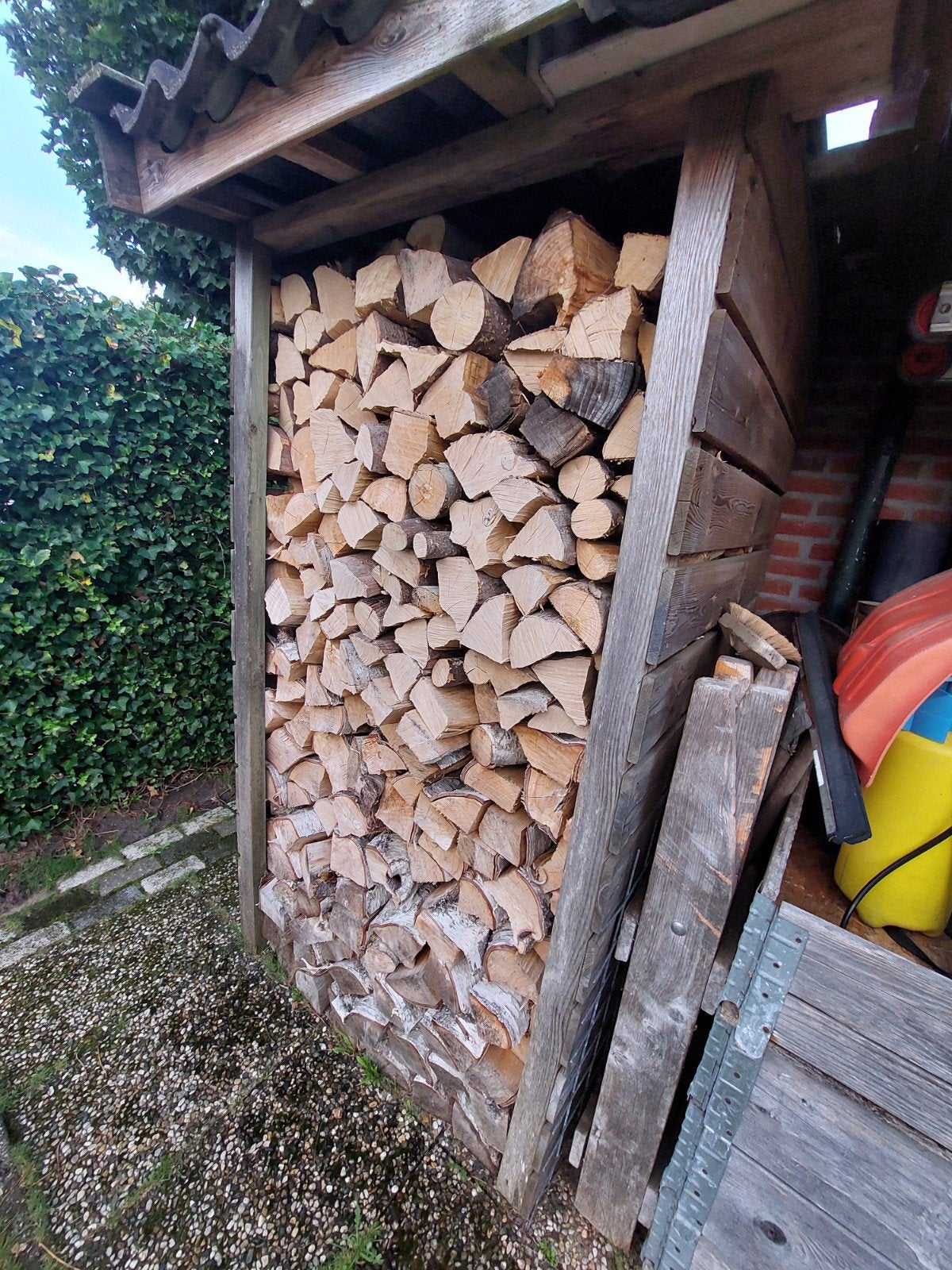 openhaardhout berk droog, Tuin en Terras, Haardhout, 3 tot 6 m³, Ophalen, Berkenhout, Blokken