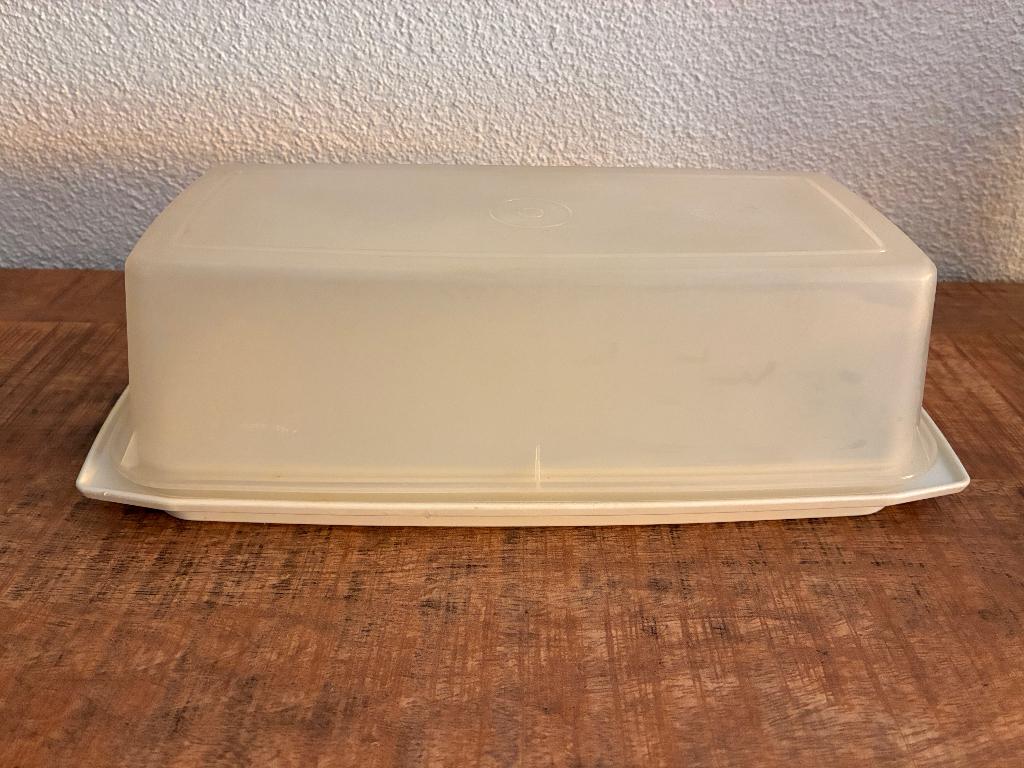 Tupperware cakedoos in goede staat, Ophalen of Verzenden, Gebruikt, Crème, Overige typen